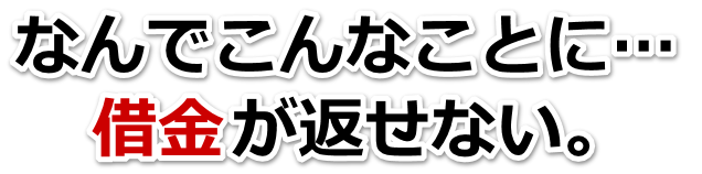 なんでこんなことに…。借金が返せない。長野市で無料相談を弁護士や司法書士にして借金返済